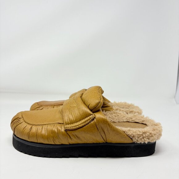 ASH Gong Faux Fur Puff Lined Loafer Mule Shoe Slippers Size 7 | 37 - Picture 6 of 9